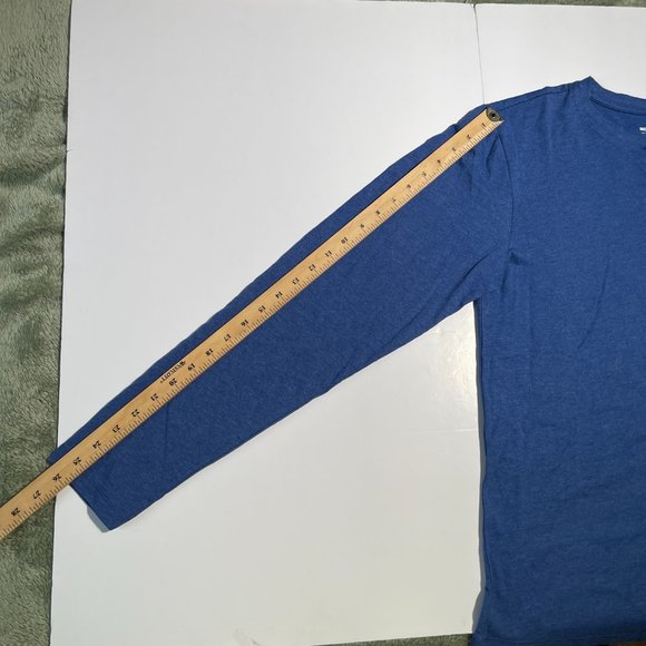 Mountain Ridge Long Sleeve Shirt Blue with Top Buttons Size Small - Picture 7 of 7